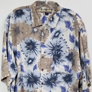 Tommy Bahama Men's Shirt Size L 100% Silk Floral
